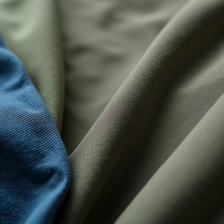 Amostras de diferentes tecidos para barraca de camping.