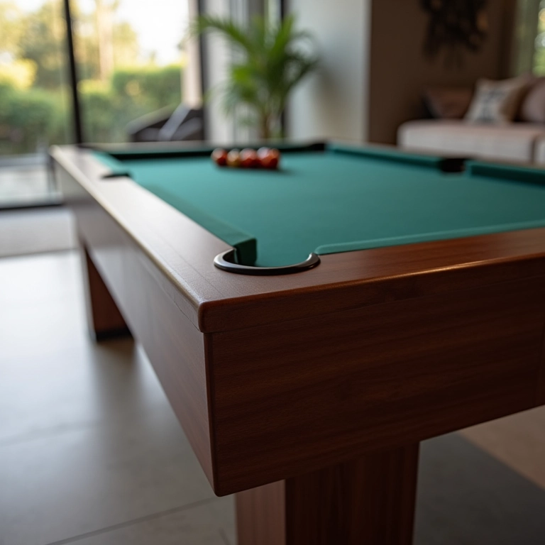 Caçapa de sinuca moderna com design minimalista.