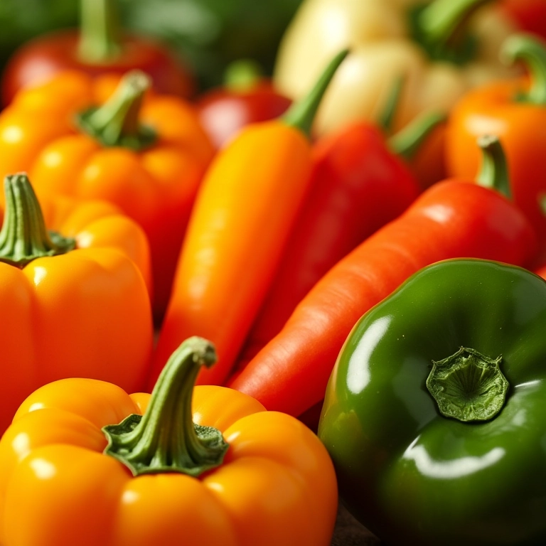 Close-up de legumes cozidos no vapor, preservando cores vibrantes e nutrientes.