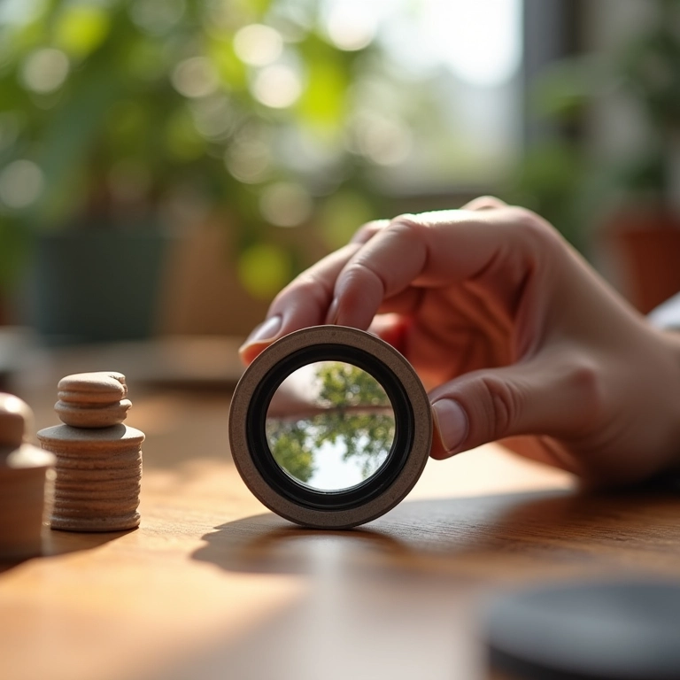 Corte de lente de policarbonato para Google Cardboard em ambiente DIY.