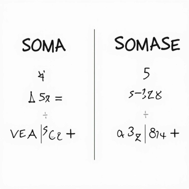 Diferença entre SOMA e SOMASE no Excel.