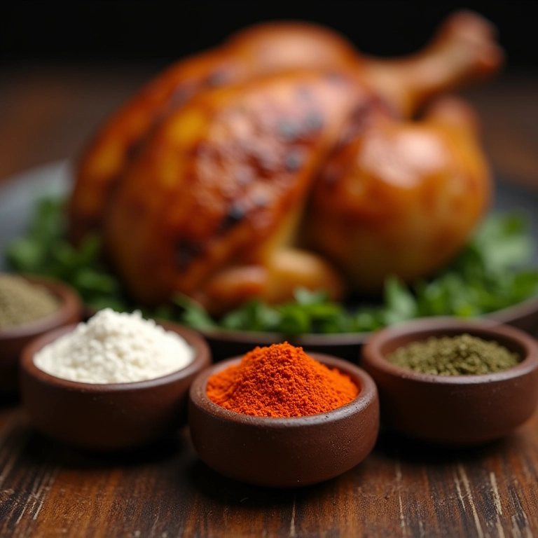 Diferentes temperos em pequenos recipientes.