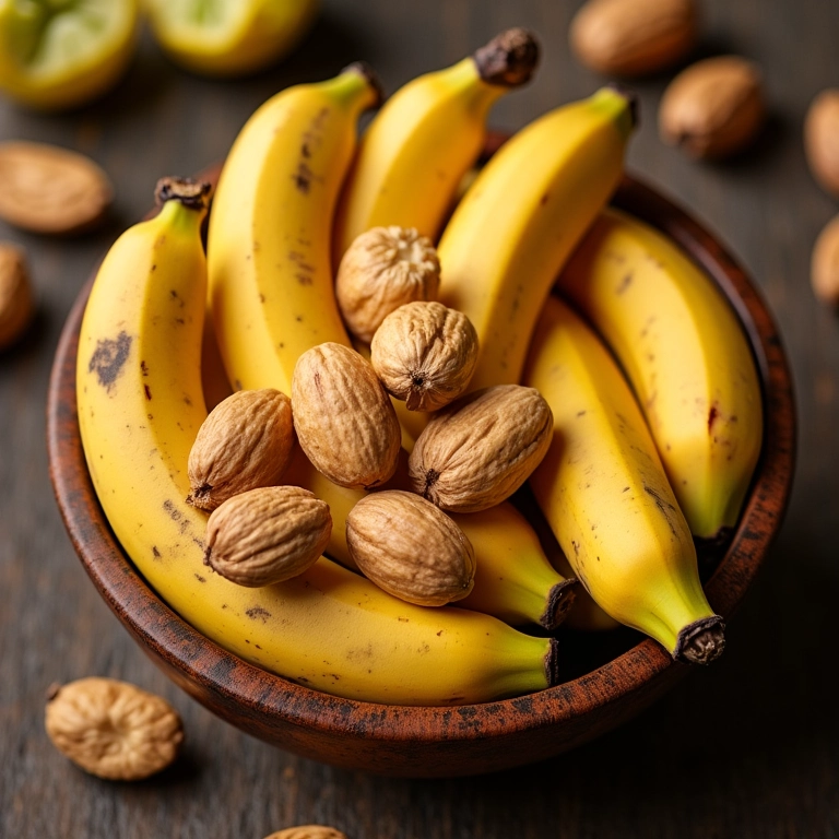 Farofa funcional de banana da terra com castanhas.