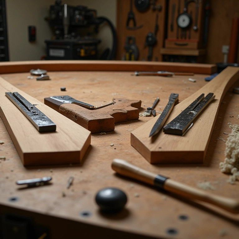 Ferramentas que facilitam a construção de caçapas de sinuca.