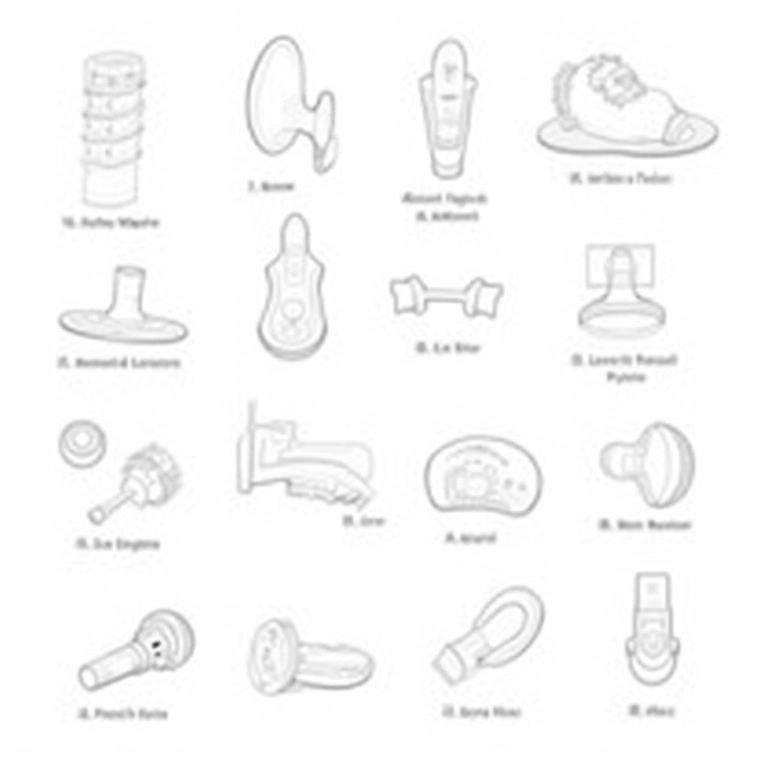 Ilustração de dispositivos de tração peniana