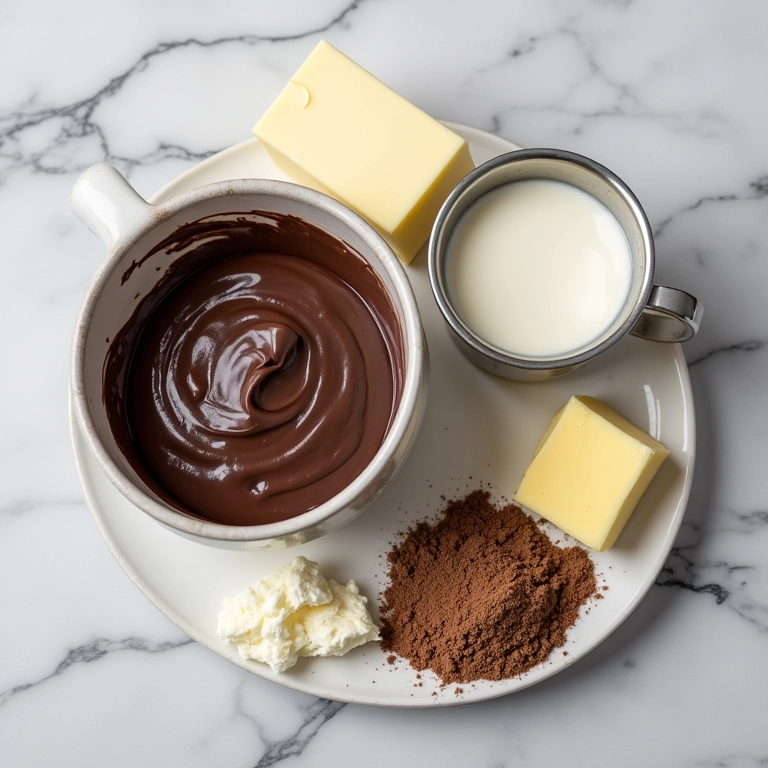Ingredientes da cobertura ganache do Bolo Prestígio.