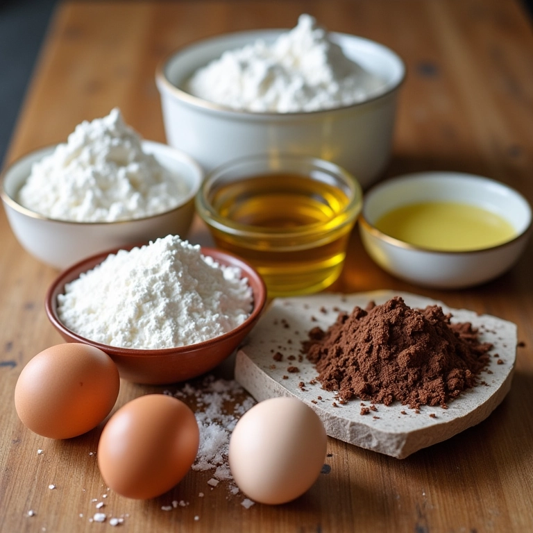 Ingredientes da massa do Bolo Prestígio.