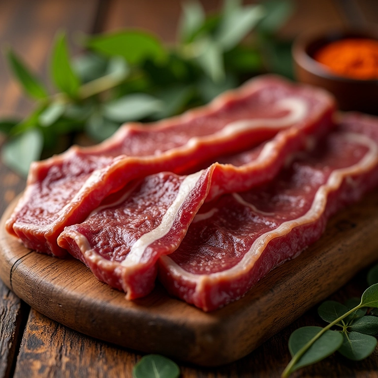 Ingredientes essenciais do Barreado: carne, bacon e especiarias.