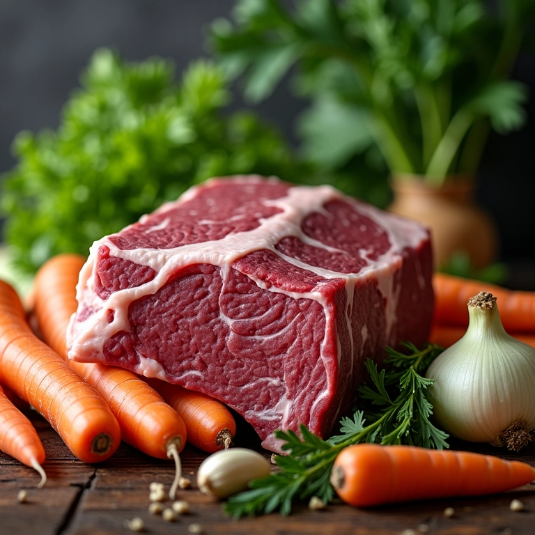 Ingredientes frescos para caldo de ossos caseiro.