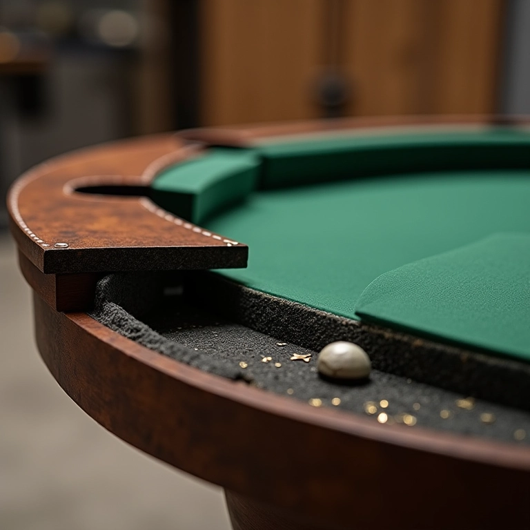 Materiais essenciais para construir uma caçapa de sinuca.