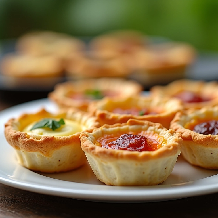 Mini quiches variadas para piquenique.