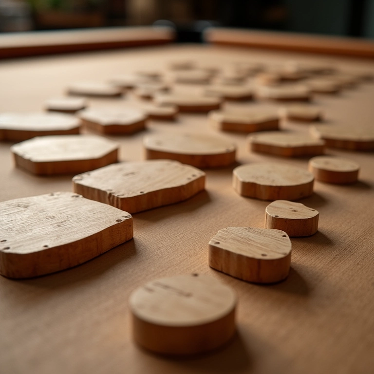 Moldes para caçapas de sinuca de diversos tamanhos.
