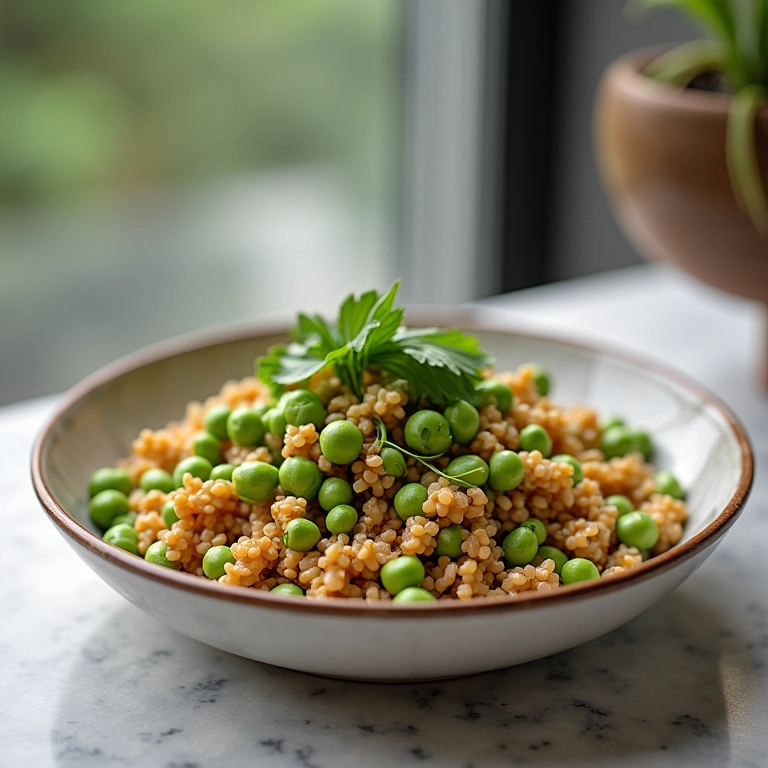 Salada de trigo sarraceno e edamame, com textura e nutrição.