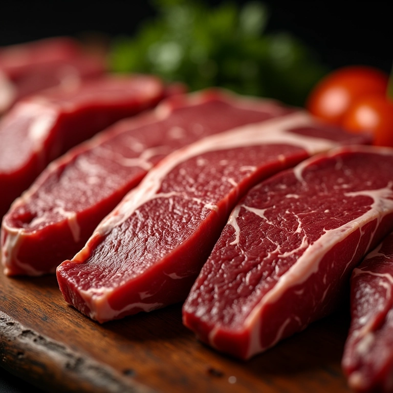 Seleção de cortes de carne bovina para panela de pressão.