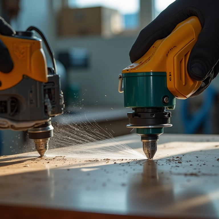 Tabela comparativa: cortador de vidro vs resistência elétrica caseira, com foco em segurança.