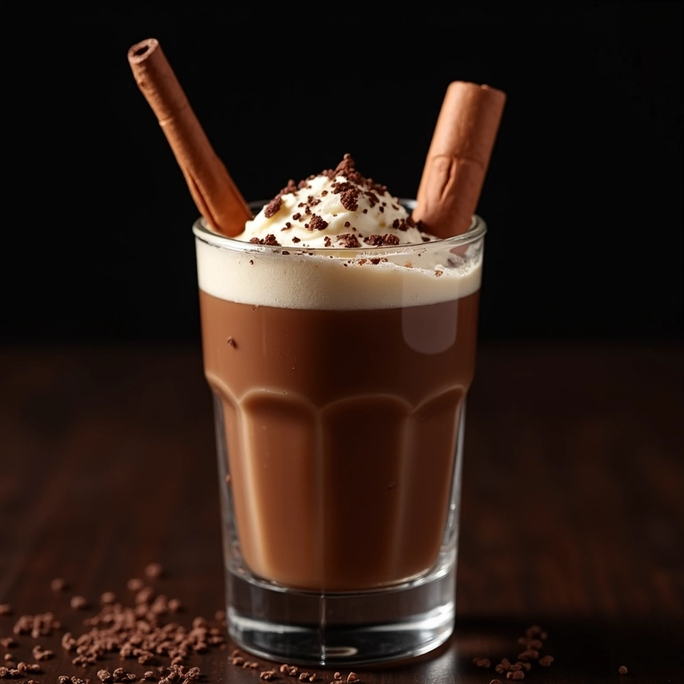 Toddy cremoso servido com elegância.