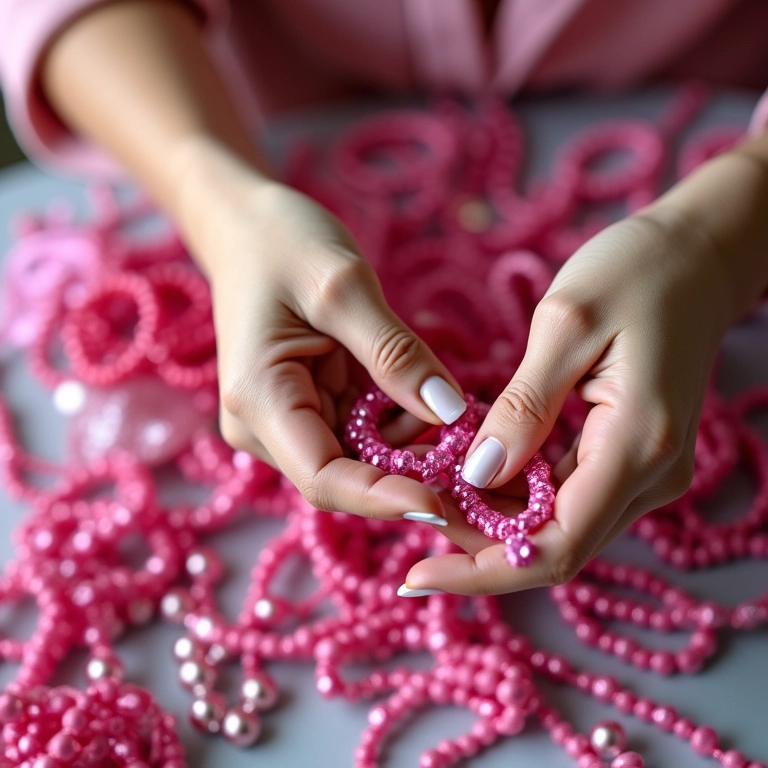 Tutorial passo a passo de pulseiras da Barbie.