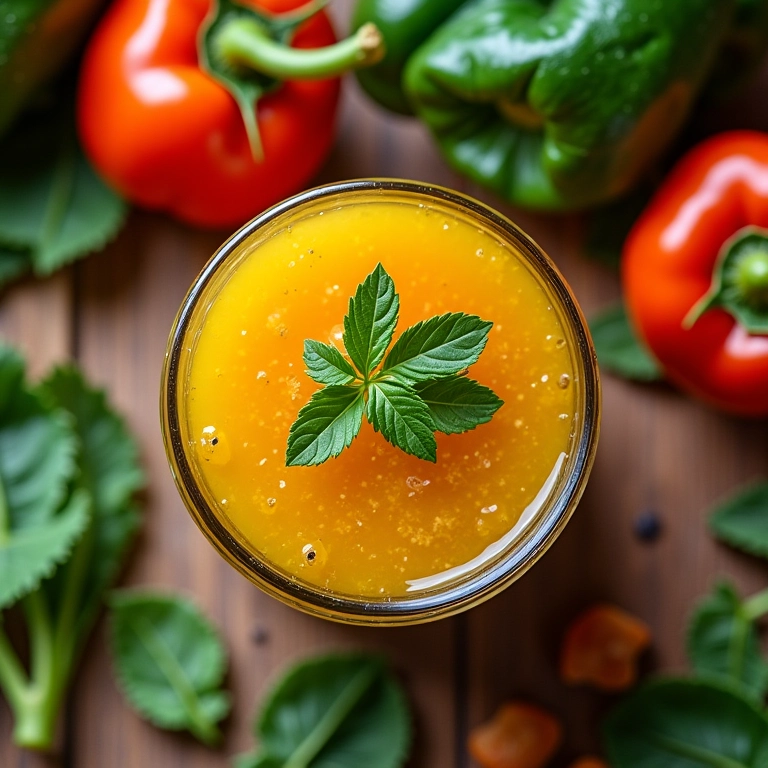 Vinagrete brasileiro colorido e fresco em uma tigela de vidro.