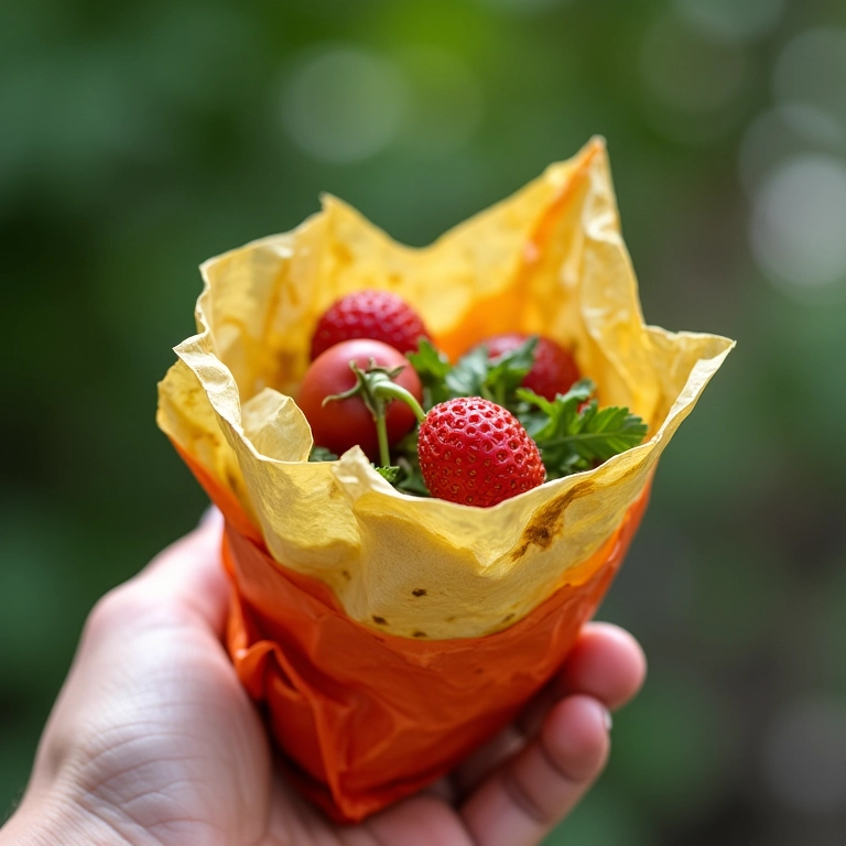 Wrap crocante e leve para piquenique.