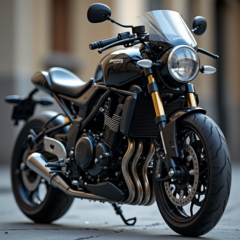 Acabamento e pintura de um cavalete de moto.