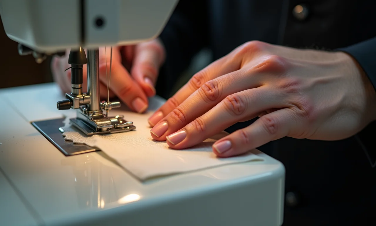 Acabamento impecável de túnica de padre com técnicas de costura profissional.