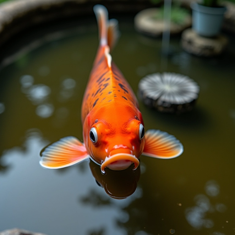 Aclimatando carpas Koi em um novo lago.