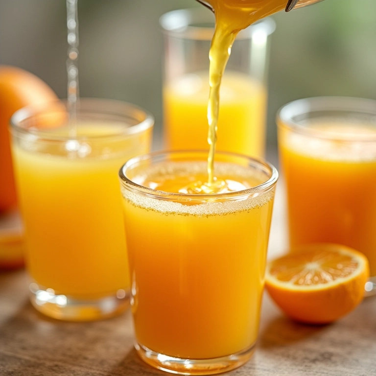 Adoçantes sendo adicionados ao suco de cajarana.