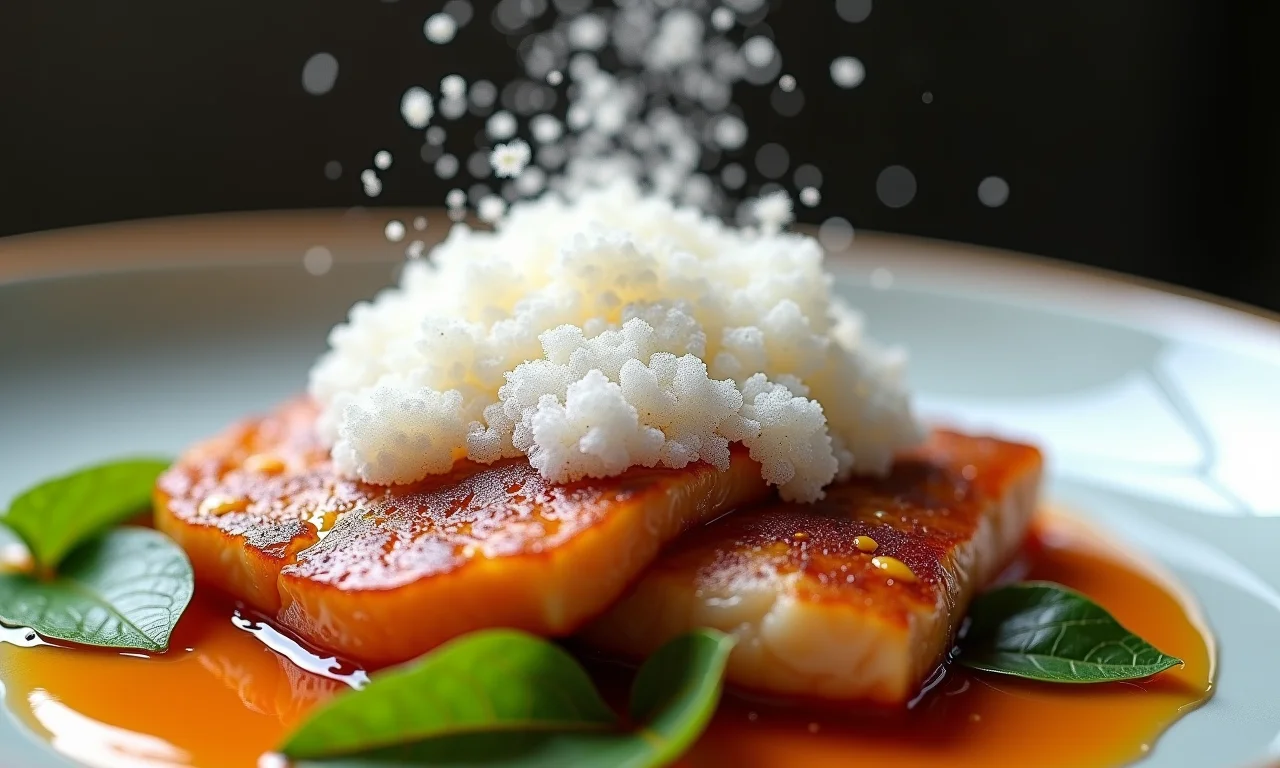 Aires: Espumas leves e aromáticas elevando prato de peixe.