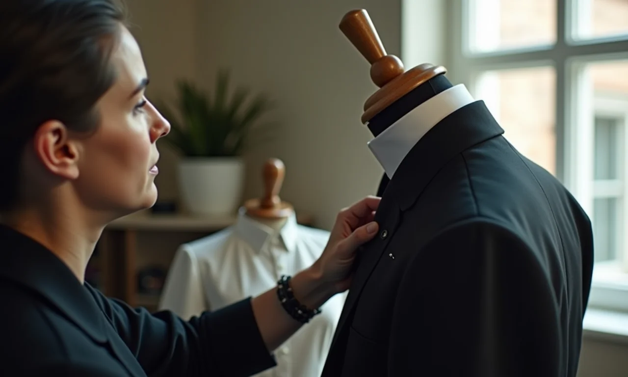 Ajustando a túnica de padre para um caimento perfeito no corpo.