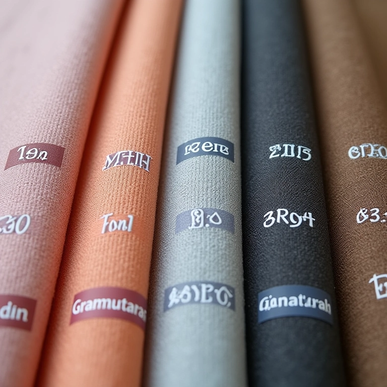 Amostras de TNT com diferentes gramaturas.