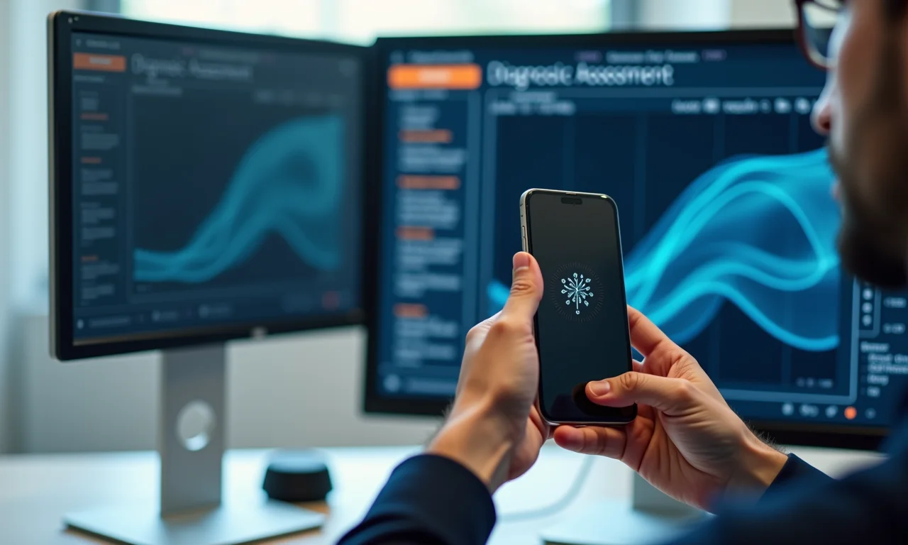 Analisando problemas de hardware e software no celular.