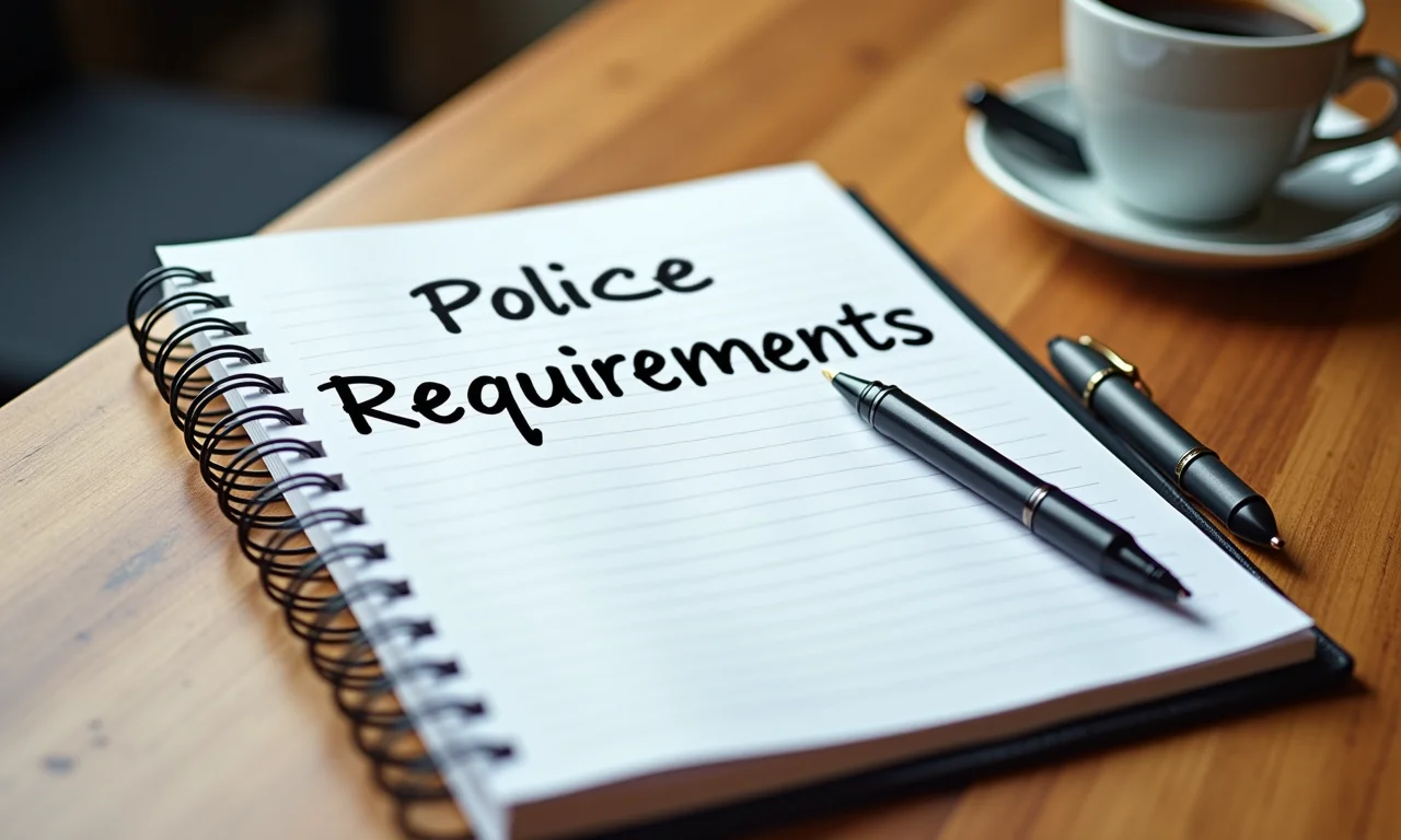 Anotações sobre os requisitos para ser policial.