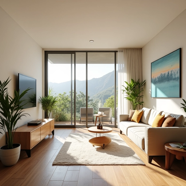 Apartamento brasileiro mostrando um cronograma de limpeza flexível, com horas adaptáveis.