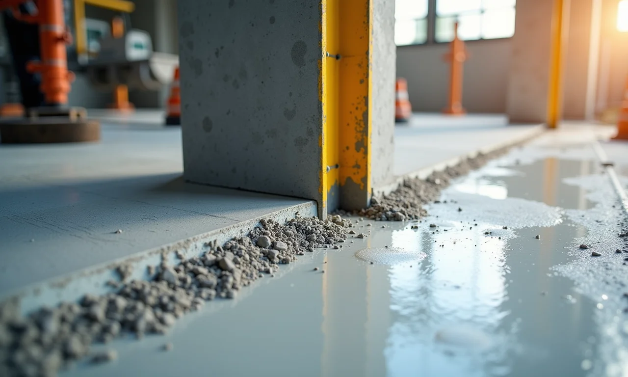 Aplicação de graute em áreas verticais: solução para não escorrer.