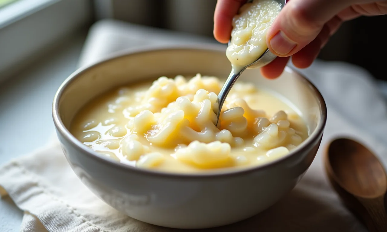 Arroz doce com adoçante no lugar do açúcar.
