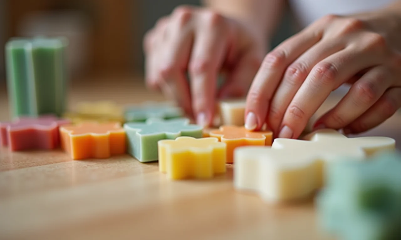 Artesanato e outras utilidades: sabão caseiro em formatos decorativos.