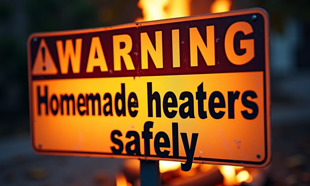 Aviso importante sobre o uso seguro de aquecedores caseiros.