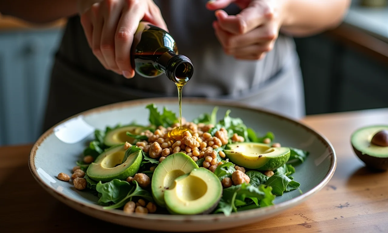 Azeite de oliva e abacate, fontes de gorduras saudáveis para o coração.