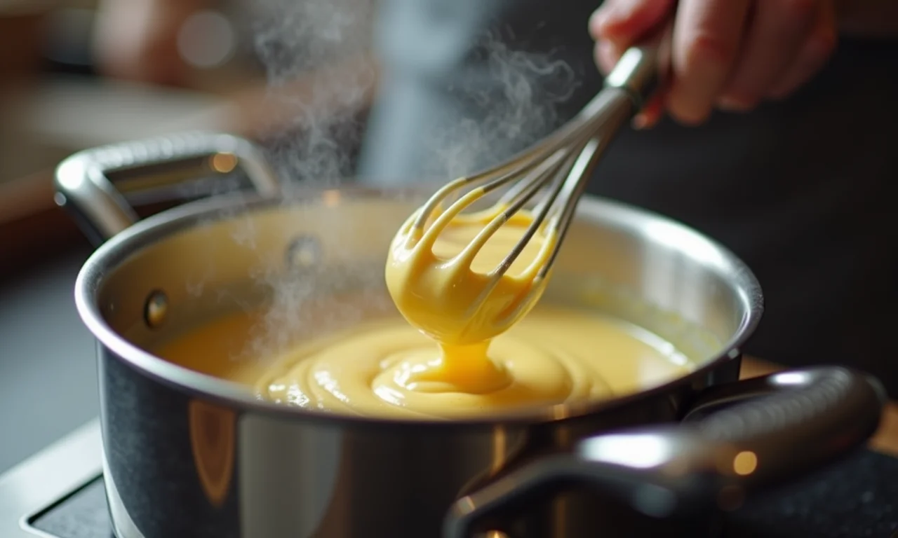 Banho-maria: controle da temperatura no preparo do molho.
