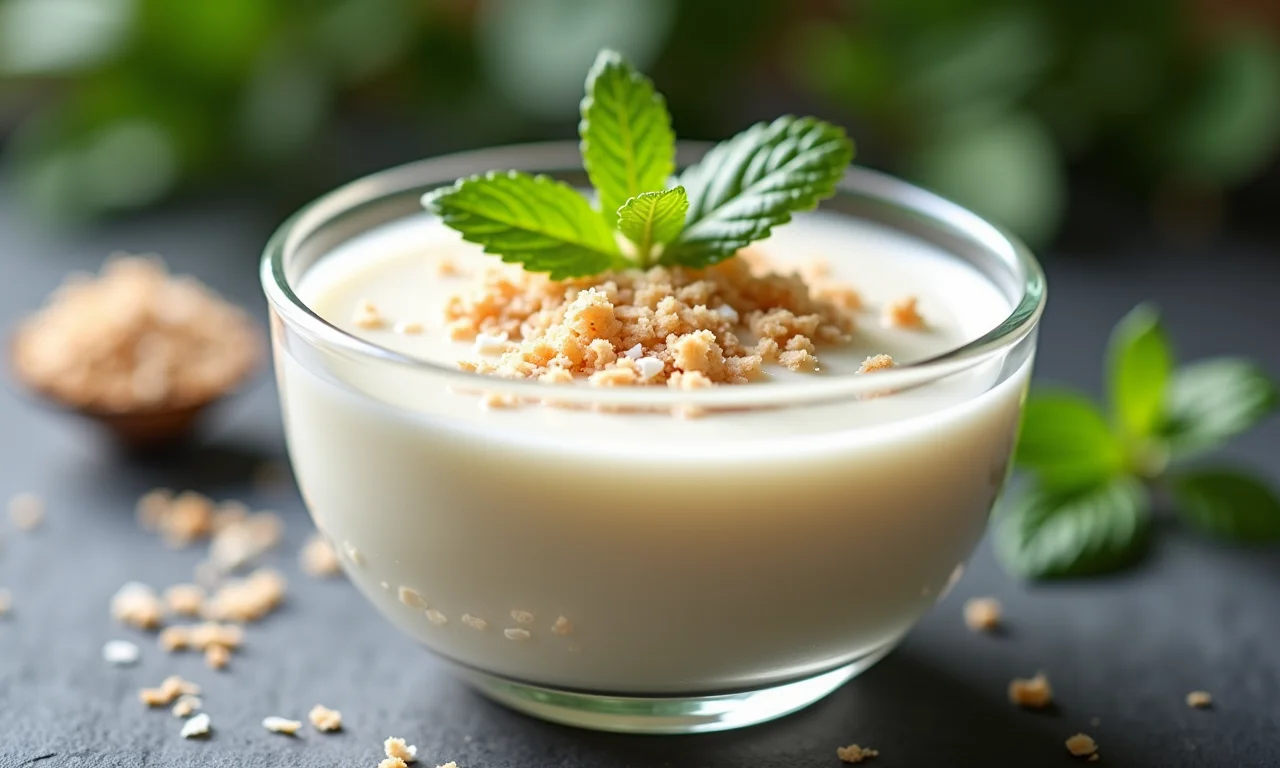 Beijinho de colher em taça de sobremesa.