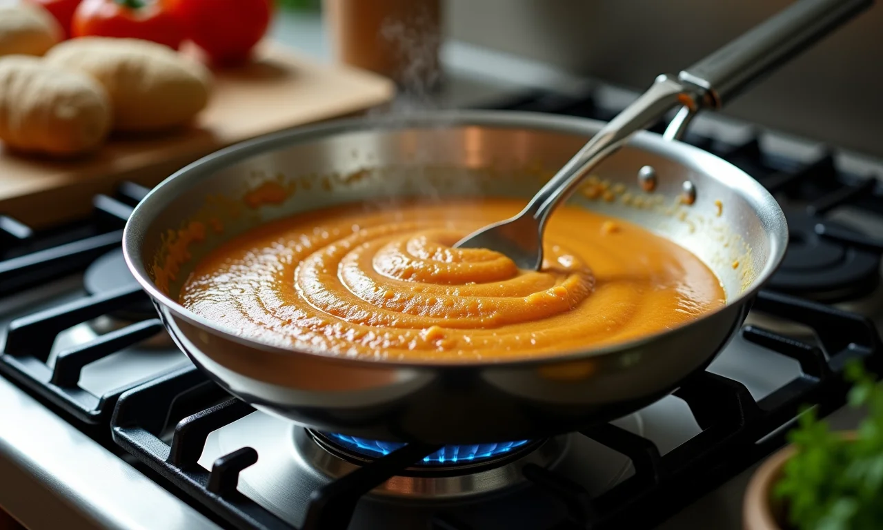 Beijinho sendo preparado em panela de aço inox.