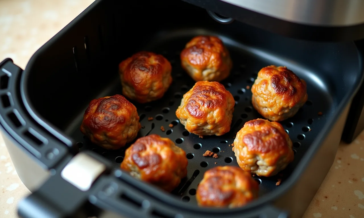 Bolinho de carne na airfryer.