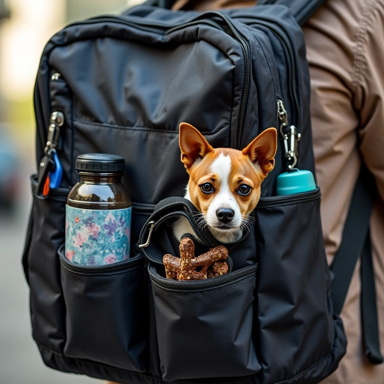 Bolsos e compartimentos da bolsa.