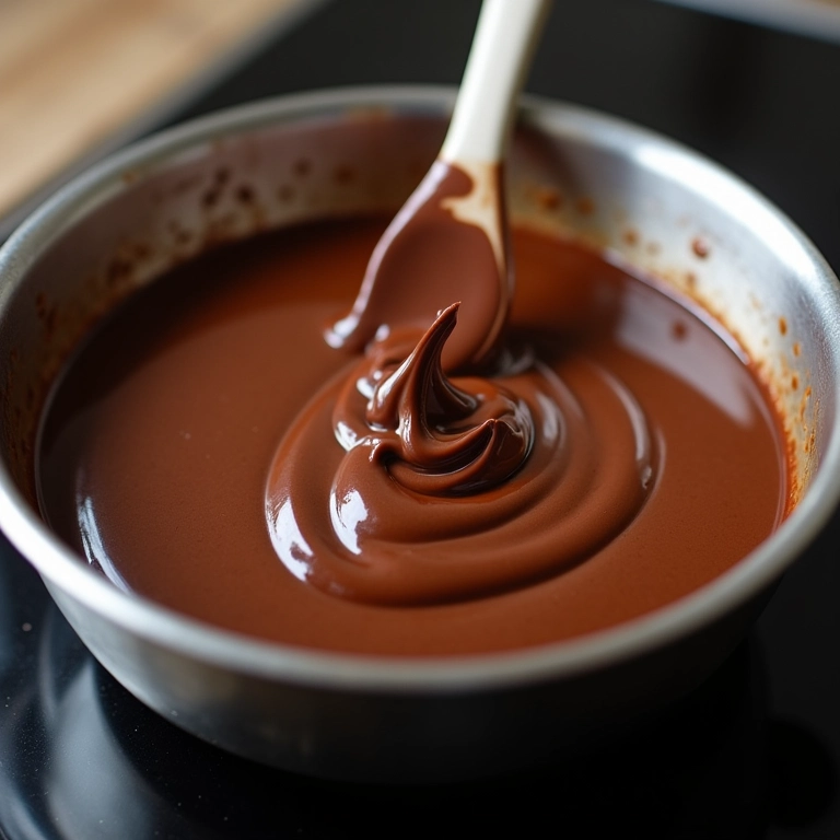 Brigadeiro no ponto certo na panela.