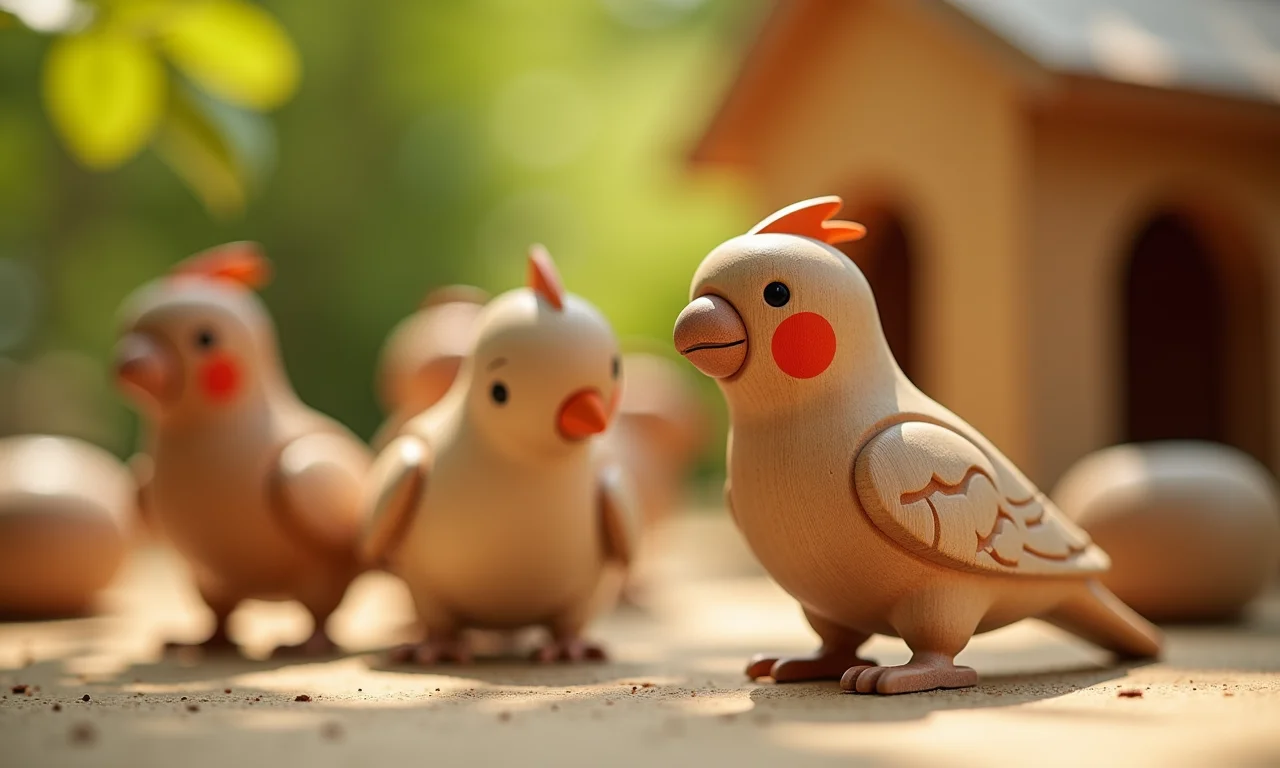 Brinquedos Wood Pet para calopsita.