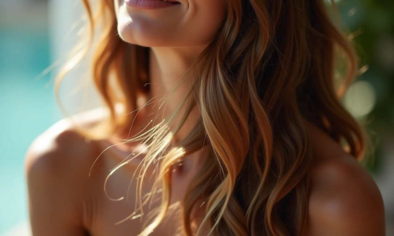 Cabelo brilhante e saudável após escova marroquina.