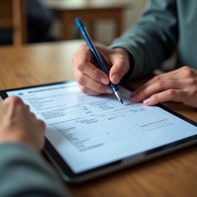 Cadastro do CPF na nota sendo preenchido em um tablet.