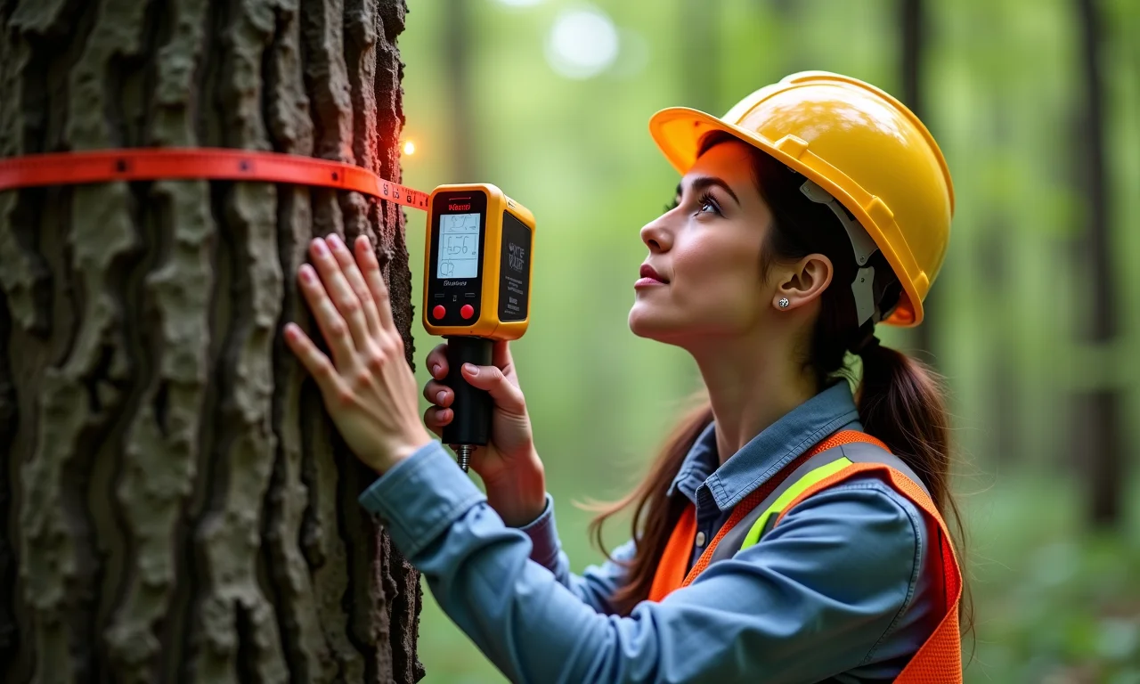 Calculando a altura ideal para construir a casinha na árvore.