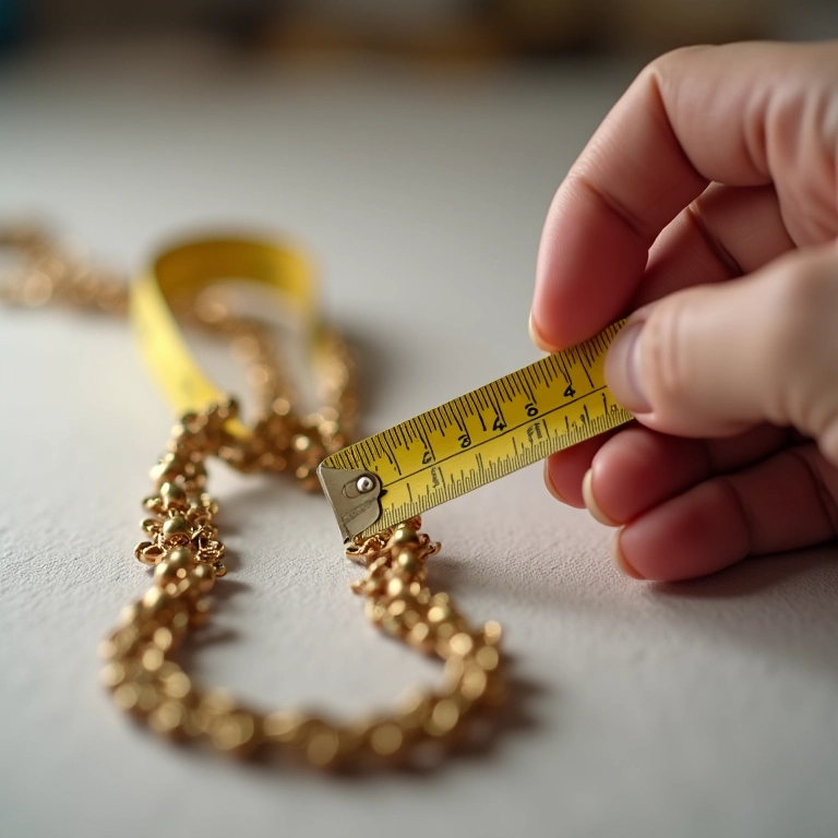 Calculando o comprimento do colar.