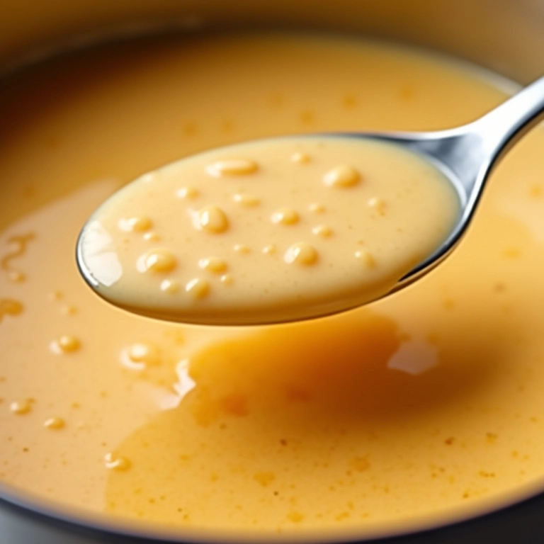 Caldo de feijão branco sendo engrossado.